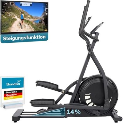 skandika Vélo elliptique pour la maison Carbon P23 Pliable, elliptique avec 23 programmes, 16 niveaux, peu encombrant, silencieux, compatible avec l'application Kinomap, ordinateur moderne, compact skandika Vélo elliptique pour la maison Carbon P23 Pliable, elliptique avec 23 programmes, 16 niveaux, peu encombrant, silencieux, compatible avec l'application Kinomap, ordinateur moderne, compact