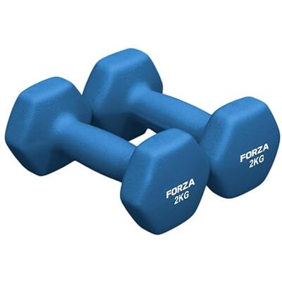 FORZA Paire d'haltères hexagonaux en néoprène avec poignée antidérapante – Design ergonomique pour la musculation et les entraînements à domicile – Disponible en plusieurs poids FORZA Paire d'haltères hexagonaux en néoprène avec poignée antidérapante – Design ergonomique pour la musculation et les entraînements à domicile – Disponible en plusieurs poids
