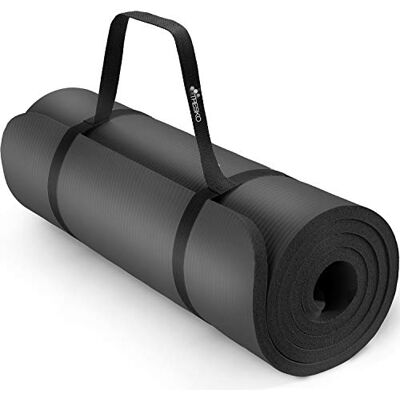 TRESKO Tapis d'exercice fitness tapis de yoga tapis de Pilates tapis de gymnastique, Dimensions 185 x 60 x 1,5 cm ou et 190 x 100 x 1,5 cm, sans Phtalates/en Mousse NBR/respecte la peau TRESKO Tapis d'exercice fitness tapis de yoga tapis de Pilates tapis de gymnastique, Dimensions 185 x 60 x 1,5 cm ou et 190 x 100 x 1,5 cm, sans Phtalates/en Mousse NBR/respecte la peau