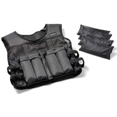 Tunturi Gilet lesté ajustable musculation 15kg noir Tunturi Gilet lesté ajustable musculation 15kg noir