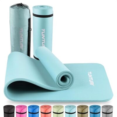 Tunturi Tapis de gymnastique, de fitness, extra épais, antidérapant, tapis de yoga, 180 x 60 x 1,5 cm Tunturi Tapis de gymnastique, de fitness, extra épais, antidérapant, tapis de yoga, 180 x 60 x 1,5 cm