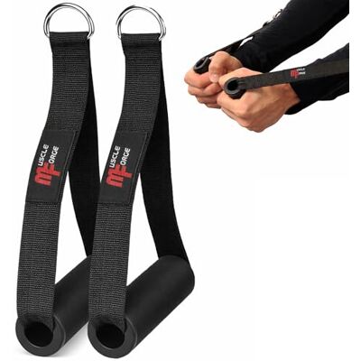 MuscleForge ® Gym Pulldown avec poignée en mousse pour biceps et triceps, fixation à un bras pour machine à câble MuscleForge ® Gym Pulldown avec poignée en mousse pour biceps et triceps, fixation à un bras pour machine à câble
