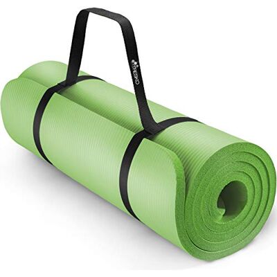 TRESKO Tapis d'exercice fitness tapis de yoga tapis de Pilates tapis de gymnastique, Dimensions 185 x 60 x 1,5 cm ou et 190 x 100 x 1,5 cm, sans Phtalates/en Mousse NBR/respecte la peau TRESKO Tapis d'exercice fitness tapis de yoga tapis de Pilates tapis de gymnastique, Dimensions 185 x 60 x 1,5 cm ou et 190 x 100 x 1,5 cm, sans Phtalates/en Mousse NBR/respecte la peau