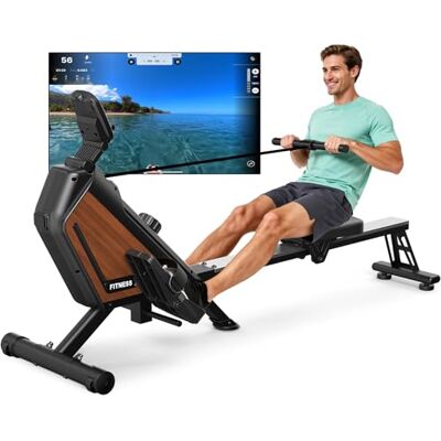 AeroMaze Rameur magnétique pour la maison, 16 niveaux de résistance, rameur silencieux pour entraînement cardio, connexion par application, charge maximale de 160 kg, rangement vertical AeroMaze Rameur magnétique pour la maison, 16 niveaux de résistance, rameur silencieux pour entraînement cardio, connexion par application, charge maximale de 160 kg, rangement vertical