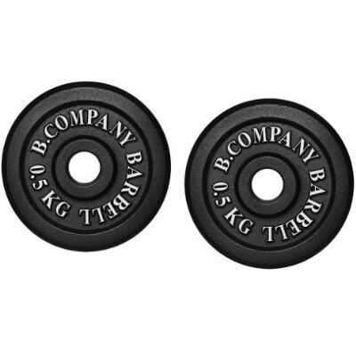 Bad Company Disques d'haltères en fonte I Disques de poids 30/31 mm pour l'entraînement aux haltères I 1 kg (2 x 0,5 kg) Bad Company Disques d'haltères en fonte I Disques de poids 30/31 mm pour l'entraînement aux haltères I 1 kg (2 x 0,5 kg)