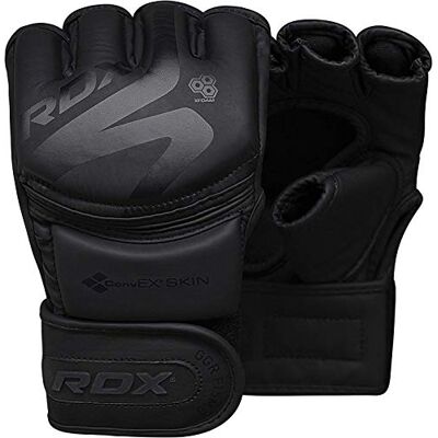 RDX MMA Gants d'entraînement professionnels noirs Maya Hide en cuir grappling sparring arts martiaux kickboxing rembourrés Muay Thai Sac de sable Sac de frappe Gants de frappe pour homme RDX MMA Gants d'entraînement professionnels noirs Maya Hide en cuir grappling sparring arts martiaux kickboxing rembourrés Muay Thai Sac de sable Sac de frappe Gants de frappe pour homme