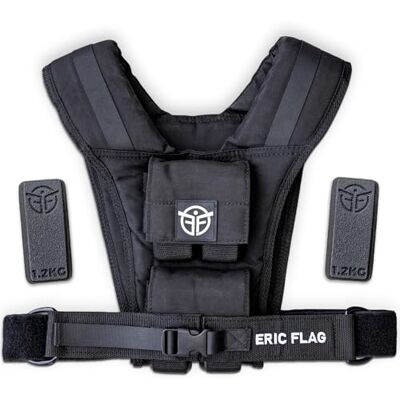 Eric Flag Gilet Lesté Ajustable 10kg ou 20kg, Gilet Musculation Près du Corps avec Poids Amovibles, Adapté à Chaque Morphologie, Idéal pour Crossfit, Musculation, Street Workout et Course à Pied Eric Flag Gilet Lesté Ajustable 10kg ou 20kg, Gilet Musculation Près du Corps avec Poids Amovibles, Adapté à Chaque Morphologie, Idéal pour Crossfit, Musculation, Street Workout et Course à Pied
