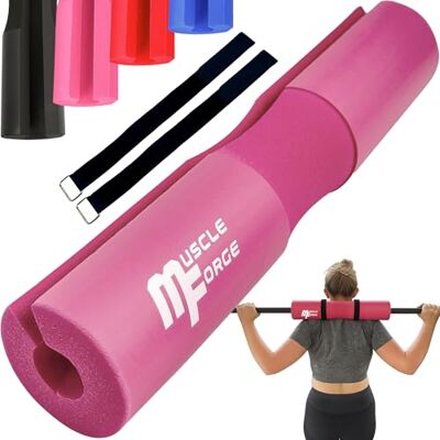 MuscleForge Mousse Barre Musculation Hip Thrust Coussin de Protection pour Squat & Hip Thrusts Mousse EVA avec 2 Sangles Support Nuque & Épaules Compatible Barres Olympiques & Standard MuscleForge Mousse Barre Musculation Hip Thrust Coussin de Protection pour Squat & Hip Thrusts Mousse EVA avec 2 Sangles Support Nuque & Épaules Compatible Barres Olympiques & Standard