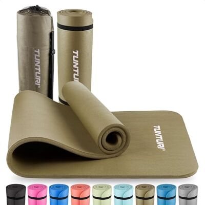 Tunturi Tapis de fitness épais 15mm Tapis de gymnastique antidérapant Pour le yoga et le pilates Tapis de sport 180x60x1,5cm Particulièrement confortable Tunturi Tapis de fitness épais 15mm Tapis de gymnastique antidérapant Pour le yoga et le pilates Tapis de sport 180x60x1,5cm Particulièrement confortable