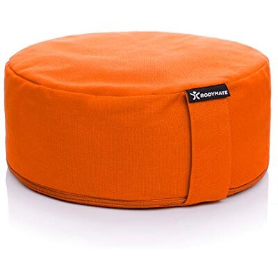 BODYMATE Coussin de yoga rond 31 cm de diamètre 13 cm de haut avec rembourrage en fourrure de sarrasin – Housse lavable en machine en 100% coton extra épais – Coussin de méditation – Coussin d'assise BODYMATE Coussin de yoga rond 31 cm de diamètre 13 cm de haut avec rembourrage en fourrure de sarrasin – Housse lavable en machine en 100% coton extra épais – Coussin de méditation – Coussin d'assise
