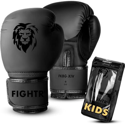 FIGHTR ® Gants de boxe pour enfant avec meilleur ajustement pour une protection maximale Junior garçons et filles pour boxe, MMA, Muay Thai, kickboxing et arts martiaux 04 06 oz Sac de transport FIGHTR ® Gants de boxe pour enfant avec meilleur ajustement pour une protection maximale Junior garçons et filles pour boxe, MMA, Muay Thai, kickboxing et arts martiaux 04 06 oz Sac de transport