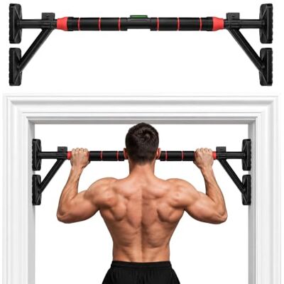 Relaxdays Barre de traction pour porte, extensible 87–100 cm, acier noir 150 kg, fixation sans perçage Relaxdays Barre de traction pour porte, extensible 87–100 cm, acier noir 150 kg, fixation sans perçage
