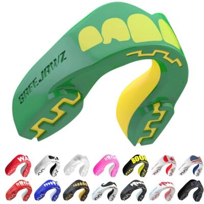 SAFEJAWZ Protège-dents de sport pour adultes et enfants Pour tous les sports de plein contact y compris le rugby, le MMA, les arts martiaux, le kickboxing, le judo, le hockey et la boxe SAFEJAWZ Protège-dents de sport pour adultes et enfants Pour tous les sports de plein contact y compris le rugby, le MMA, les arts martiaux, le kickboxing, le judo, le hockey et la boxe