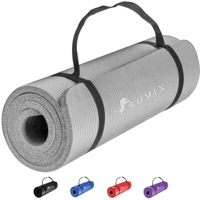ROMIX Tapis Yoga Epais 10MM, Premium Antidérapant Tapis de Sport avec Sangle De Transport, Parfait pour Maison, Pilates, Gym, Meditation, Camping, Sport 180x60cm Résistant à la Transpiration Yoga Mat ROMIX Tapis Yoga Epais 10MM, Premium Antidérapant Tapis de Sport avec Sangle De Transport, Parfait pour Maison, Pilates, Gym, Meditation, Camping, Sport 180x60cm Résistant à la Transpiration Yoga Mat