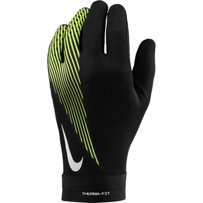 NIKE Academy HF0546-013 Therma-Fit Gants de football Noir/noir/volt, taille L NIKE Academy HF0546-013 Therma-Fit Gants de football Noir/noir/volt, taille L