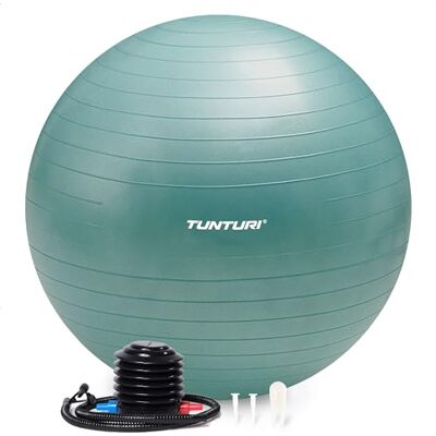 Tunturi Ballon de gymnastique en 55 cm, 65 cm, 75 cm, 90 cm, pour yoga, pilates, siège pour bureau à domicile, bureau Tunturi Ballon de gymnastique en 55 cm, 65 cm, 75 cm, 90 cm, pour yoga, pilates, siège pour bureau à domicile, bureau
