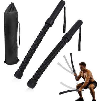yolzhxe 2 pièces Battle Rope, portable corde de fitness, cordes d'entraînement avec sac de rangement, corde de combat sans fil, pour la maison, le cardio, la force et le muscle yolzhxe 2 pièces Battle Rope, portable corde de fitness, cordes d'entraînement avec sac de rangement, corde de combat sans fil, pour la maison, le cardio, la force et le muscle