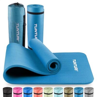Tunturi Tapis de fitness épais 15mm Tapis de gymnastique antidérapant Pour le yoga et le pilates Tapis de sport 180x60x1,5cm Particulièrement confortable Tunturi Tapis de fitness épais 15mm Tapis de gymnastique antidérapant Pour le yoga et le pilates Tapis de sport 180x60x1,5cm Particulièrement confortable