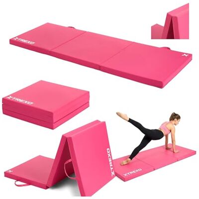 TREXO X Tapis de gymnastique pliable 180 x 60 x 5 cm Tapis de gymnastique en cuir synthétique avec 3 segments Rembourrage de 5 cm d'épaisseur Pour fitness, école et entraînement à domicile TREXO X Tapis de gymnastique pliable 180 x 60 x 5 cm Tapis de gymnastique en cuir synthétique avec 3 segments Rembourrage de 5 cm d'épaisseur Pour fitness, école et entraînement à domicile