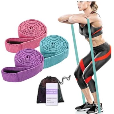 Lujauey 1 lot de bandes élastiques de résistance en tissu pour fessier Bandes d'entraînement de force pour les jambes, les fesses, les hanches, les exercices de fitness Lujauey 1 lot de bandes élastiques de résistance en tissu pour fessier Bandes d'entraînement de force pour les jambes, les fesses, les hanches, les exercices de fitness