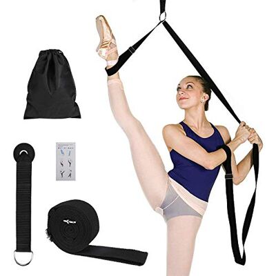 MaoXinTek Sangle d'étirement de Yoga, Sangle d'exercice Ballet Bandes de Fitness Ceinture élastique MaoXinTek Sangle d'étirement de Yoga, Sangle d'exercice Ballet Bandes de Fitness Ceinture élastique
