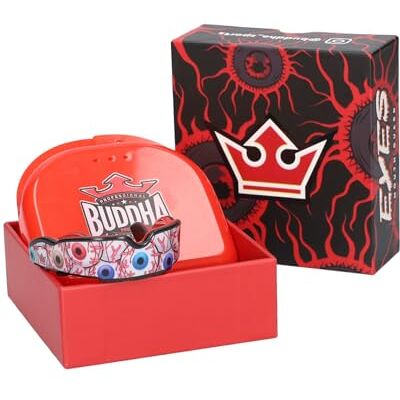 Buddha Fight Wear Protège-dents premium adultes et enfants à partir de 12 ans pour tous les sports de contact, y compris le rugby, MMA, kickboxing, judo, hockey et boxe (rouge-blanc) Buddha Fight Wear Protège-dents premium adultes et enfants à partir de 12 ans pour tous les sports de contact, y compris le rugby, MMA, kickboxing, judo, hockey et boxe (rouge-blanc)