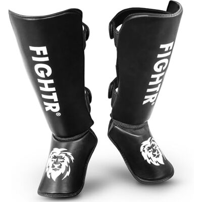 FIGHTR ® Protège-tibias épais – avec un ajustement parfait et un rembourrage idéal Protège-tibias épais pour kickboxing, MMA, Muay Thai et autres sports de combat FIGHTR ® Protège-tibias épais – avec un ajustement parfait et un rembourrage idéal Protège-tibias épais pour kickboxing, MMA, Muay Thai et autres sports de combat
