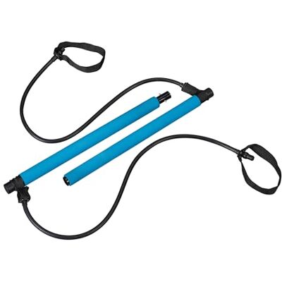 Relaxdays Barre de Pilates avec bandes de résistance, couleur au choix Entraînement complet du corps à domicile, bandes de résistance et barre d'entraînement Relaxdays Barre de Pilates avec bandes de résistance, couleur au choix Entraînement complet du corps à domicile, bandes de résistance et barre d'entraînement