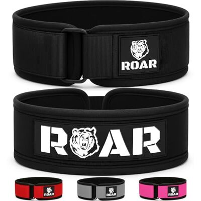 ROAR ® Ceinture d'haltérophilie, ceinture d'haltérophilie idéale pour les squats, les exercices d'haltère ceinture d'entraînement pour un soutien exceptionnel du tronc et du dos ROAR ® Ceinture d'haltérophilie, ceinture d'haltérophilie idéale pour les squats, les exercices d'haltère ceinture d'entraînement pour un soutien exceptionnel du tronc et du dos