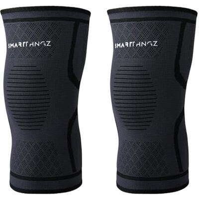 SMART THNGZ Lot de 2 Genouillère Sport pour Homme et Femme, Maintien du Genou avec Compression et Effet Antiglisse Soutien Confortable pour Running, Fitness, Travail et Usage Quotidien SMART THNGZ Lot de 2 Genouillère Sport pour Homme et Femme, Maintien du Genou avec Compression et Effet Antiglisse Soutien Confortable pour Running, Fitness, Travail et Usage Quotidien