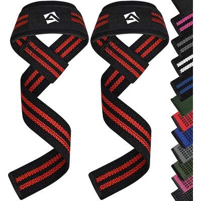 AQF Straps Powerlifting en néoprène rembourré avec support de poignet, poignées de gymnastique, poignets pour entraînement, musculation, puissance AQF Straps Powerlifting en néoprène rembourré avec support de poignet, poignées de gymnastique, poignets pour entraînement, musculation, puissance
