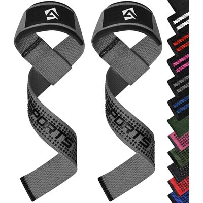 AQF Straps Powerlifting en néoprène rembourré avec support de poignet, poignées de gymnastique, poignets pour entraînement, musculation, puissance AQF Straps Powerlifting en néoprène rembourré avec support de poignet, poignées de gymnastique, poignets pour entraînement, musculation, puissance