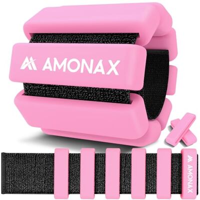 Amonax Ensemble de poids réglables pour cheville et poignet, poids de jambes pour homme et femme, 0,5 kg/0,9 kg pour la musculation, pilates, course à pied, natation, poids pour bras et mains pour Amonax Ensemble de poids réglables pour cheville et poignet, poids de jambes pour homme et femme, 0,5 kg/0,9 kg pour la musculation, pilates, course à pied, natation, poids pour bras et mains pour