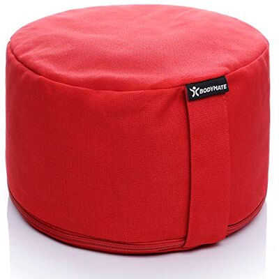 BODYMATE Coussin de yoga extra haut rond 31 cm de diamètre 20 cm de haut avec rembourrage en fourrure de sarrasin – Housse lavable en machine en 100 % coton extra épais – Coussin de méditation – BODYMATE Coussin de yoga extra haut rond 31 cm de diamètre 20 cm de haut avec rembourrage en fourrure de sarrasin – Housse lavable en machine en 100 % coton extra épais – Coussin de méditation –