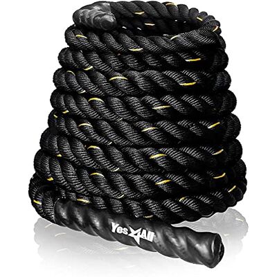 Yes4All Corde de combat en poly Dacron de 3,8 cm de diamètre, 10,2 m, 15,2 m de long (3,8 cm à 15,2 m) Yes4All Corde de combat en poly Dacron de 3,8 cm de diamètre, 10,2 m, 15,2 m de long (3,8 cm à 15,2 m)