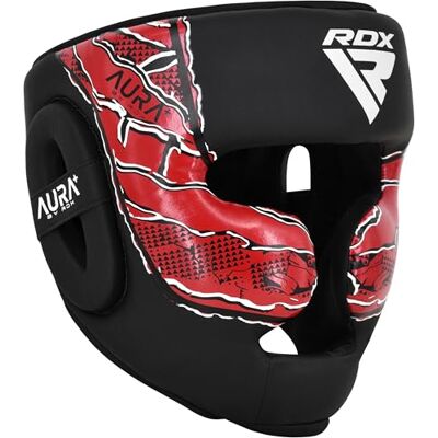 RDX Head Guard Aura F-17, casque de protection boxe, casque de protection MMA, kickboxing, casque de boxe léger pour sparring, entraînement et sports de combat RDX Head Guard Aura F-17, casque de protection boxe, casque de protection MMA, kickboxing, casque de boxe léger pour sparring, entraînement et sports de combat