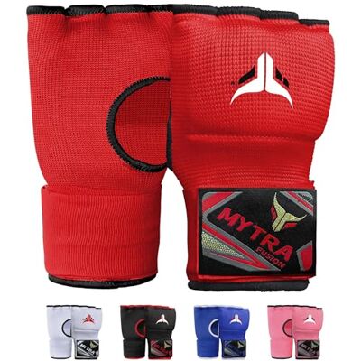 Mytra Fusion Enfants sous Gants Boxe Rembourré en Gel Bandes Boxe avec des dragonnes Rapides de 76 cm de Long, Élastique Bande Boxe pour MMA, Muay Thai, Kickboxing, Punching et Arts Martiaux Mytra Fusion Enfants sous Gants Boxe Rembourré en Gel Bandes Boxe avec des dragonnes Rapides de 76 cm de Long, Élastique Bande Boxe pour MMA, Muay Thai, Kickboxing, Punching et Arts Martiaux