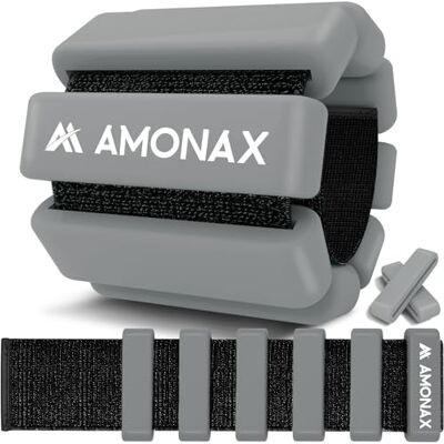 Amonax Ensemble de poids réglables pour cheville et poignet, poids de jambes pour homme et femme, 0,5 kg/0,9 kg pour la musculation, pilates, course à pied, natation, poids pour bras et mains pour Amonax Ensemble de poids réglables pour cheville et poignet, poids de jambes pour homme et femme, 0,5 kg/0,9 kg pour la musculation, pilates, course à pied, natation, poids pour bras et mains pour