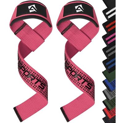 AQF Straps Powerlifting en néoprène rembourré avec support de poignet, poignées de gymnastique, poignets pour entraînement, musculation, puissance AQF Straps Powerlifting en néoprène rembourré avec support de poignet, poignées de gymnastique, poignets pour entraînement, musculation, puissance