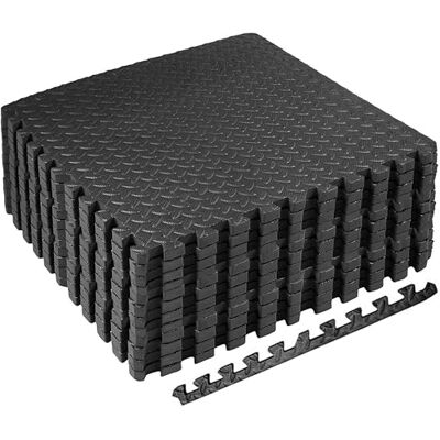 TechFit Tapis de gym Puzzle en mousse EVA, lot de 12 pièces 31,5 x 31,5 x 1 cm, comprend 18 bords, sol caoutchouté antidérapant pour Tatami Gym et Fitness TechFit Tapis de gym Puzzle en mousse EVA, lot de 12 pièces 31,5 x 31,5 x 1 cm, comprend 18 bords, sol caoutchouté antidérapant pour Tatami Gym et Fitness