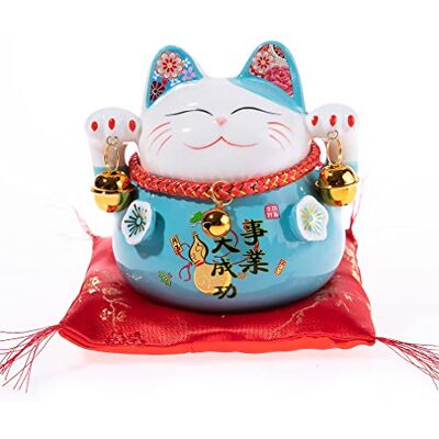 Lachineuse Maneki Neko Figurine en porcelaine - Porte-bonheur Lachineuse Maneki Neko Figurine en porcelaine - Porte-bonheur
