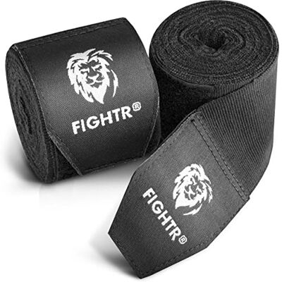 FIGHTR ® Lot de 2 bandages de boxe de qualité supérieure pour une stabilité et une sécurité maximales 4 m Bandage semi-élastique avec passant pour le pouce Pour boxe, MMA, Muay Thai Bandage FIGHTR ® Lot de 2 bandages de boxe de qualité supérieure pour une stabilité et une sécurité maximales 4 m Bandage semi-élastique avec passant pour le pouce Pour boxe, MMA, Muay Thai Bandage