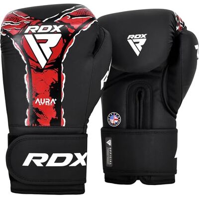 RDX Gants de Boxe Aura F-17 en Cuir Kalix Skin, Gants de Boxing Pour Muay Thaï, Kickboxing & MMA, Gants de Boxe Femme et Homme, Gants de Sparring avec Soutien du Poignet 10-16 oz RDX Gants de Boxe Aura F-17 en Cuir Kalix Skin, Gants de Boxing Pour Muay Thaï, Kickboxing & MMA, Gants de Boxe Femme et Homme, Gants de Sparring avec Soutien du Poignet 10-16 oz