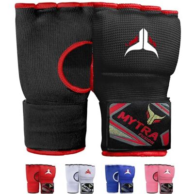 Mytra Fusion Enfants sous Gants Boxe Rembourré en Gel Bandes Boxe avec des dragonnes Rapides de 76 cm de Long, Élastique Bande Boxe pour MMA, Muay Thai, Kickboxing, Punching et Arts Martiaux Mytra Fusion Enfants sous Gants Boxe Rembourré en Gel Bandes Boxe avec des dragonnes Rapides de 76 cm de Long, Élastique Bande Boxe pour MMA, Muay Thai, Kickboxing, Punching et Arts Martiaux