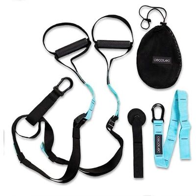 Cecotec Bandes élastiques de fitness, élastiques de gymnastique Drumfit TST Total Suspension Trainer. Sangle de suspension Fullbody, corde 1 m, diamètre 3,5 cm, poids max 200 kg, poignées ergonomiques Cecotec Bandes élastiques de fitness, élastiques de gymnastique Drumfit TST Total Suspension Trainer. Sangle de suspension Fullbody, corde 1 m, diamètre 3,5 cm, poids max 200 kg, poignées ergonomiques