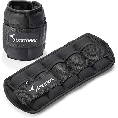 Sportneer Lot de poids réglables pour chevilles, poids de cheville/poignet, 0,23 kg à 0,9 kg, par cheville, 0,45 à 1,8 kg par paire Sportneer Lot de poids réglables pour chevilles, poids de cheville/poignet, 0,23 kg à 0,9 kg, par cheville, 0,45 à 1,8 kg par paire