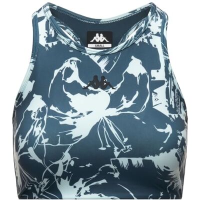 Kappa Top Deportivo Cuello Halter IRRANA PRO Tejido Elástico Estampado Mujer Kappa Top Deportivo Cuello Halter IRRANA PRO Tejido Elástico Estampado Mujer