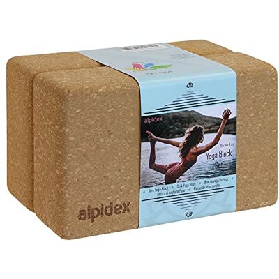 ALPIDEX Bloc de liège Yoga Brique lot de 2 écologique et durable liège de Portugal ALPIDEX Bloc de liège Yoga Brique lot de 2 écologique et durable liège de Portugal
