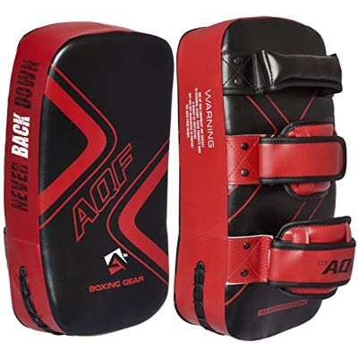 AQF Muay Thai Kick Boxe Mitaines d'entraînement MMA Rembourrage en mousse multicouche, bouclier de frappe, sangles auto-agrippantes, pratique des arts martiaux AQF Muay Thai Kick Boxe Mitaines d'entraînement MMA Rembourrage en mousse multicouche, bouclier de frappe, sangles auto-agrippantes, pratique des arts martiaux
