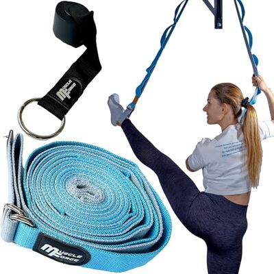 MuscleForge Sangle de Yoga 300 cm, Ceinture de Yoga avec Crochet de Porte, Yoga Sangle pour Le Stretching, Le Ballet et l'entraînement aux Arts Martiaux MuscleForge Sangle de Yoga 300 cm, Ceinture de Yoga avec Crochet de Porte, Yoga Sangle pour Le Stretching, Le Ballet et l'entraînement aux Arts Martiaux